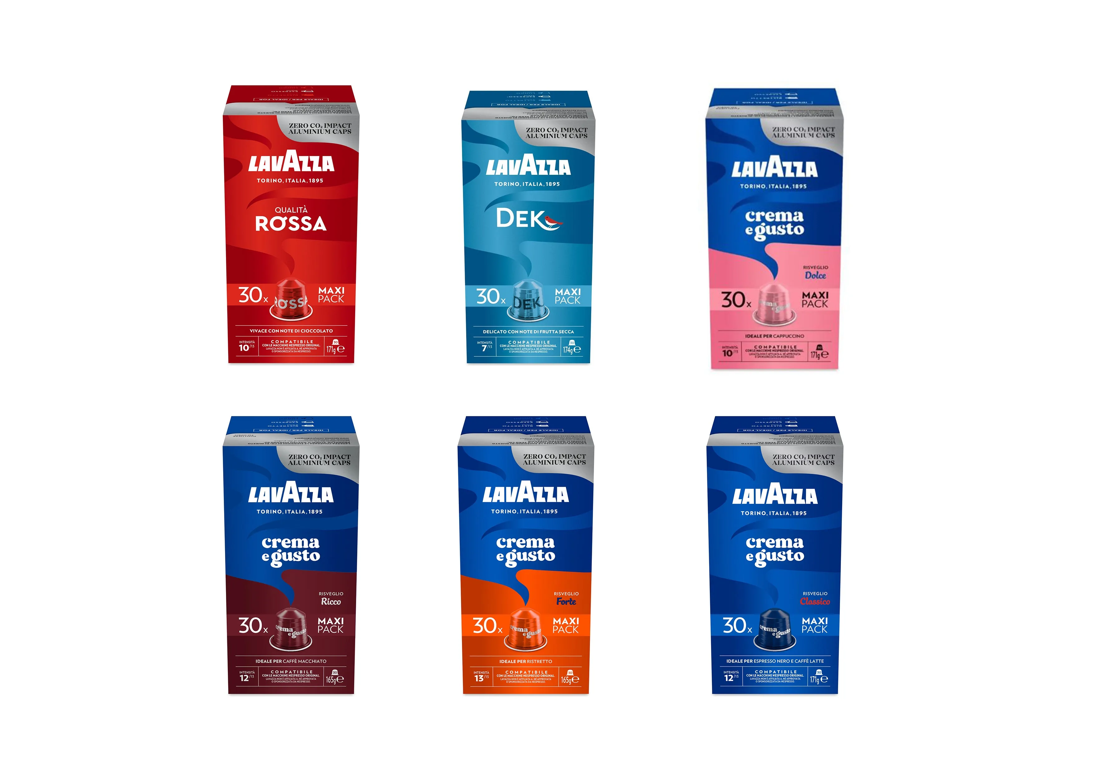 Nespresso Compatible Lavazza ALL BLENDS MAXI BUNDLE - 180 Coffee Capsules