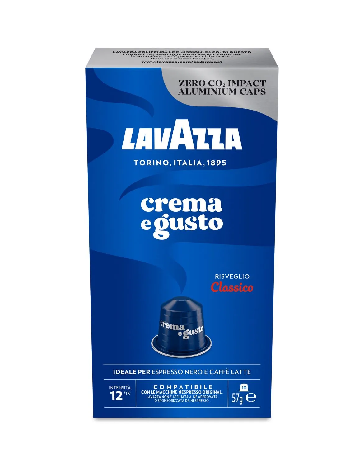 Nespresso Compatible Lavazza Crema e Gusto 100 Coffee Capsules