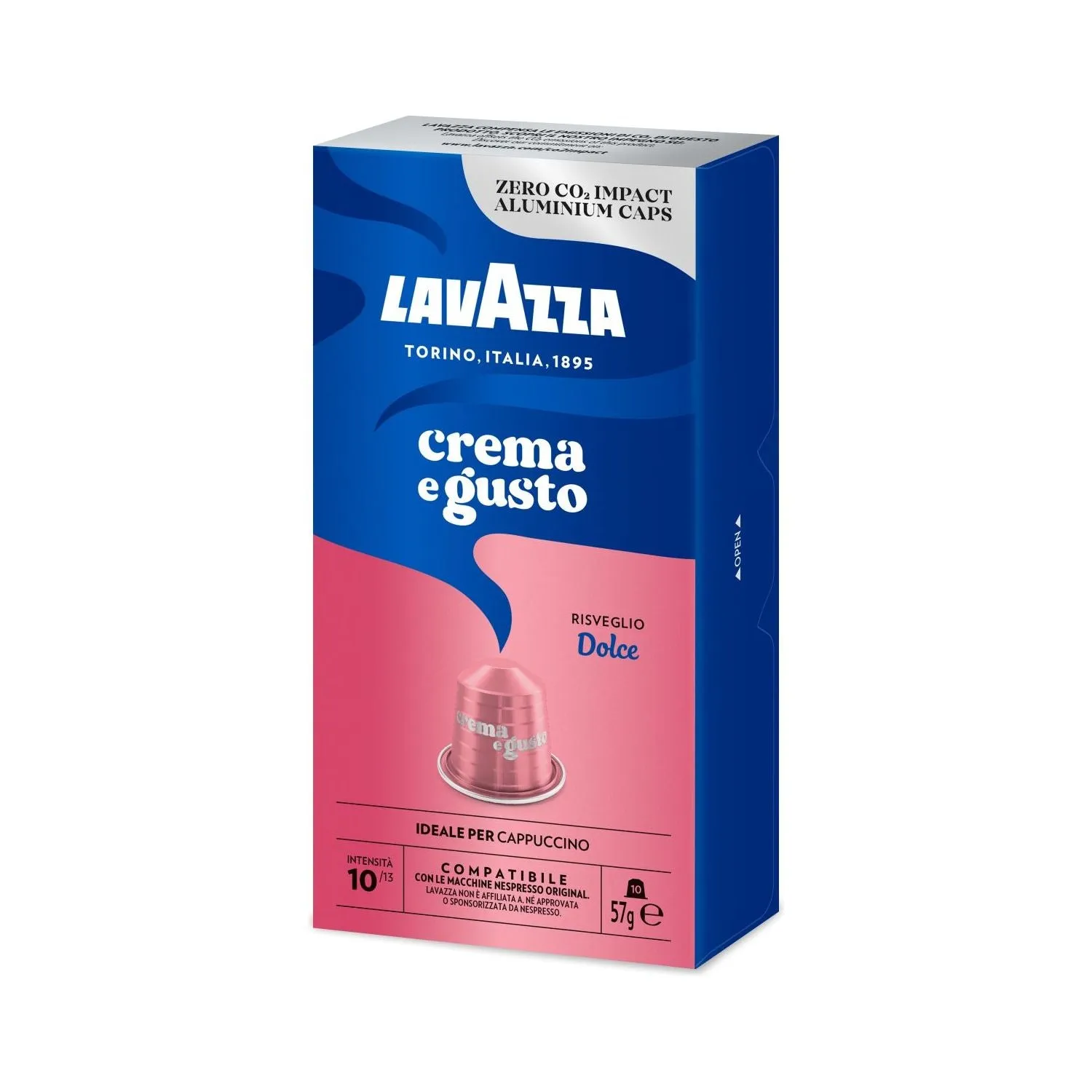 Nespresso Compatible Lavazza Crema e Gusto Dolce 50 Coffee Capsules
