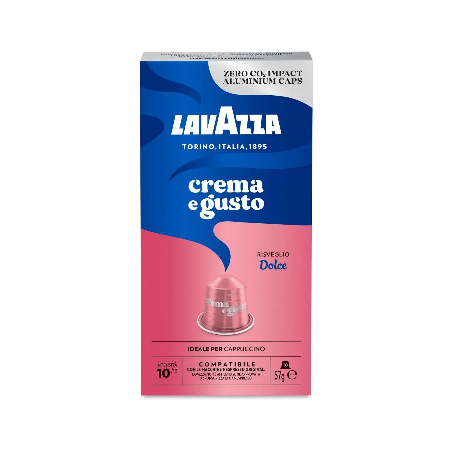 Nespresso Compatible Lavazza Crema e Gusto Dolce 50 Coffee Capsules