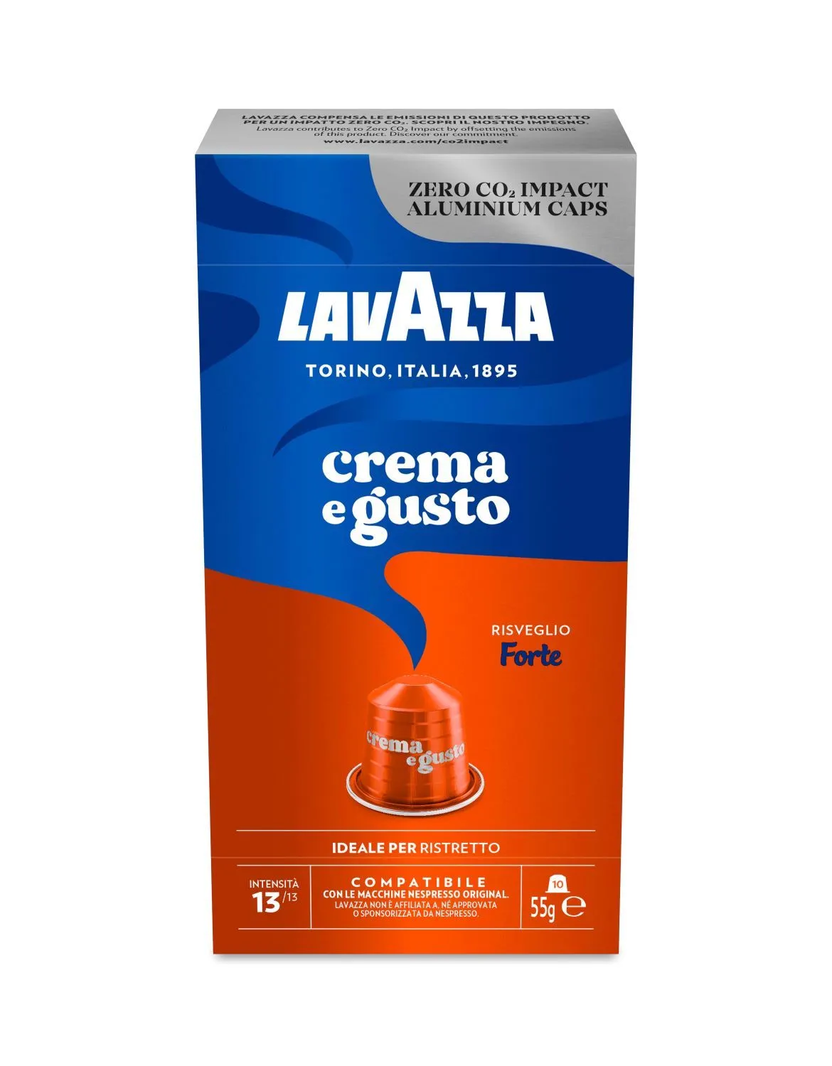 Nespresso Compatible Lavazza Crema e Gusto Forte 100 Coffee Capsules