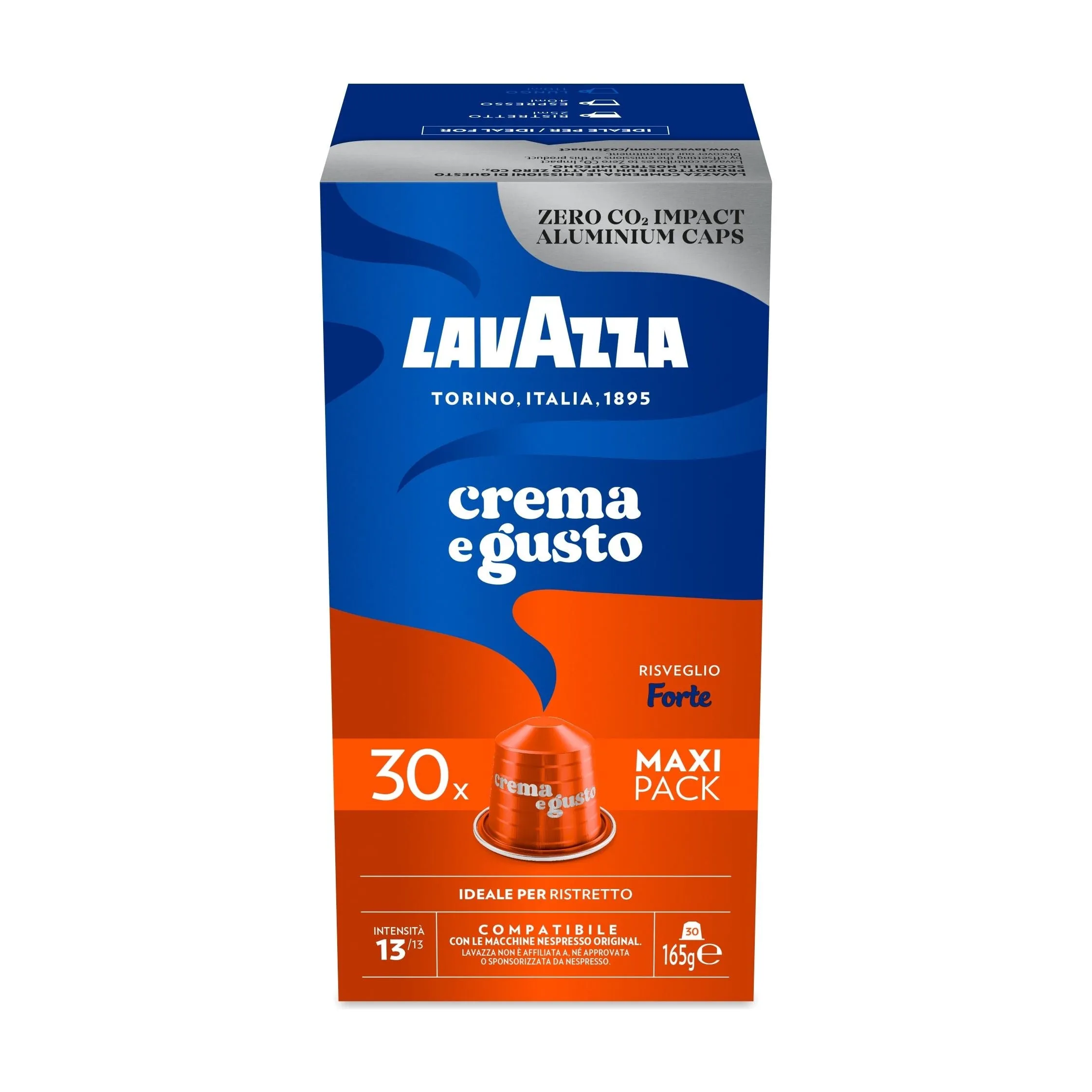Nespresso Compatible Lavazza Crema e Gusto Forte 30 Coffee Capsules