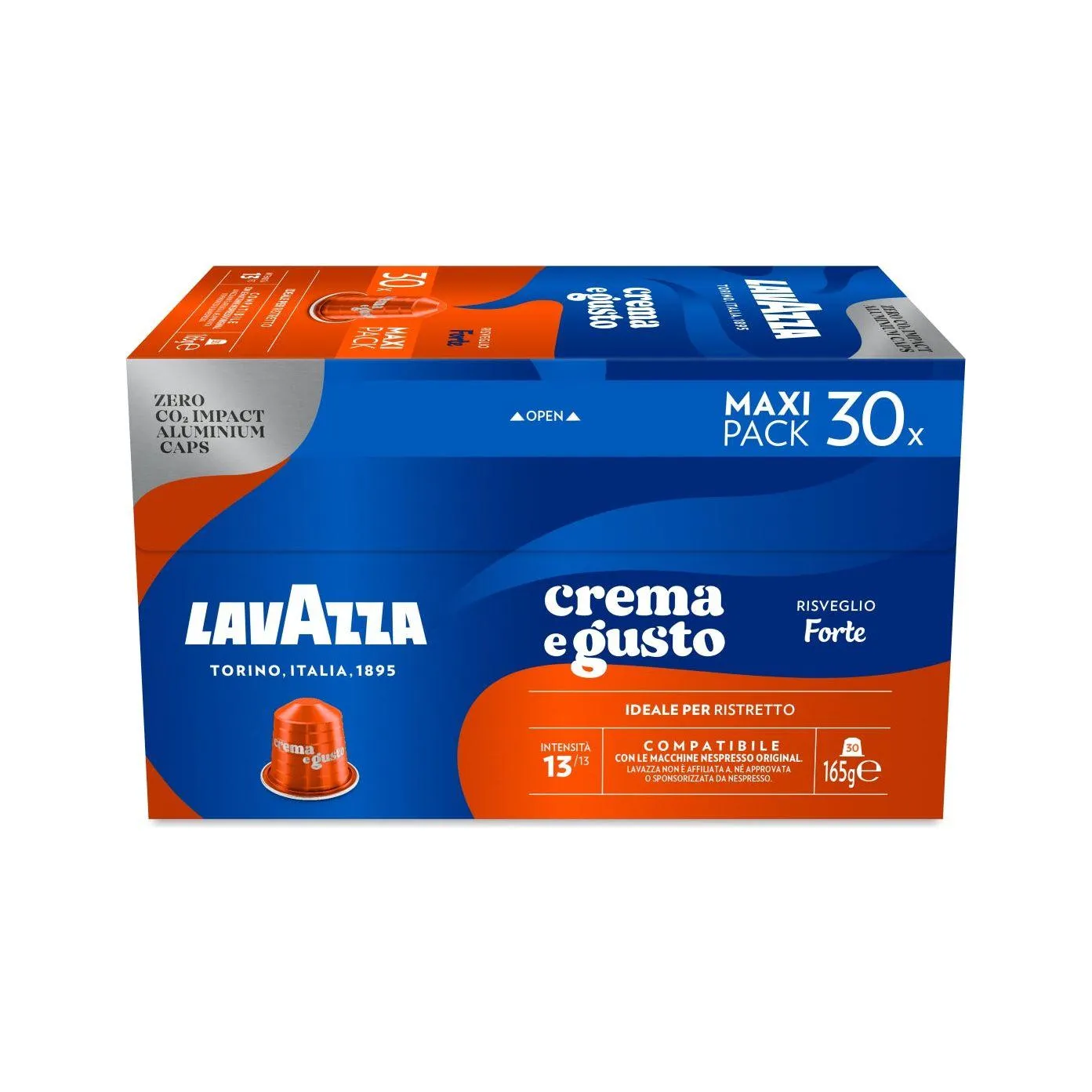 Nespresso Compatible Lavazza Crema e Gusto Forte 30 Coffee Capsules