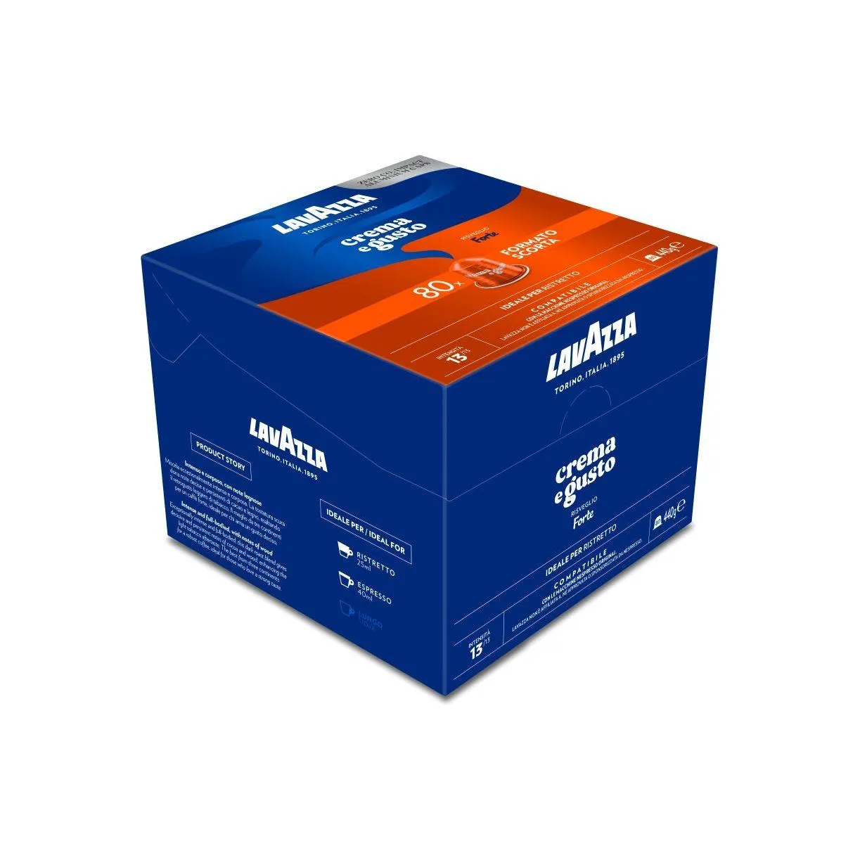 Nespresso Compatible Lavazza Crema e Gusto Forte 80 Coffee Capsules