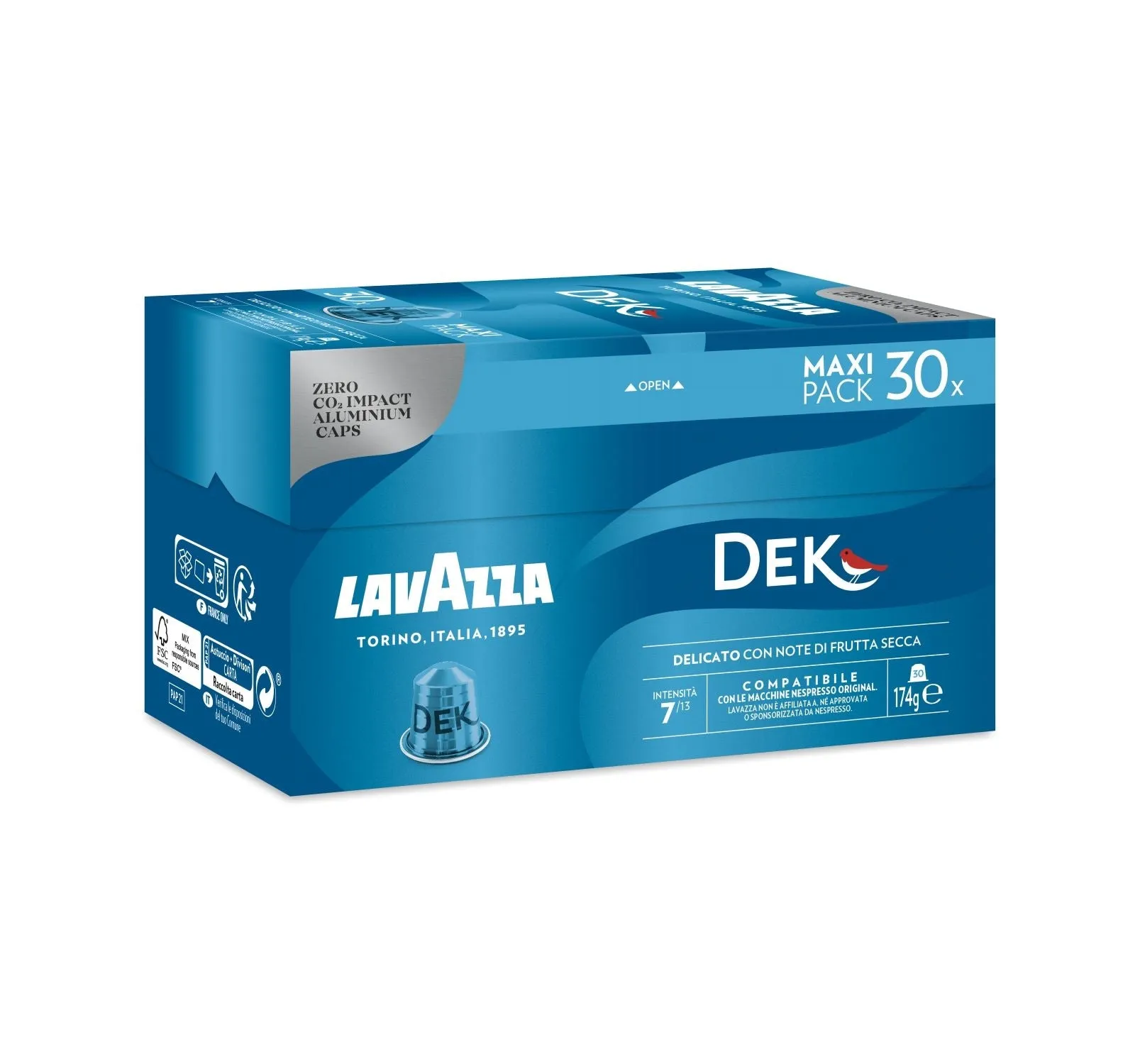 Nespresso Compatible Lavazza Dek 30 Decaffeinated Coffee Capsules
