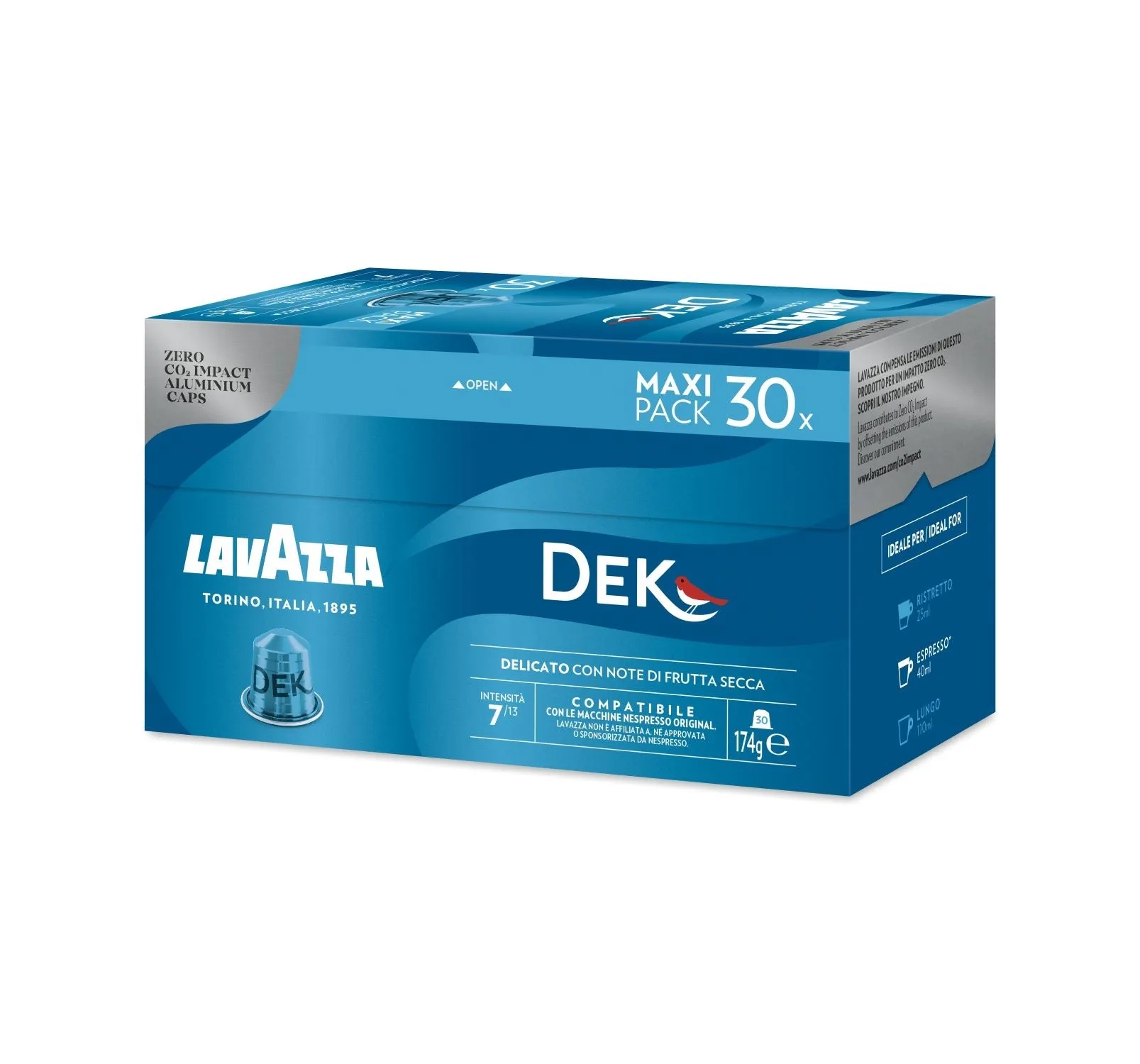 Nespresso Compatible Lavazza Dek 30 Decaffeinated Coffee Capsules
