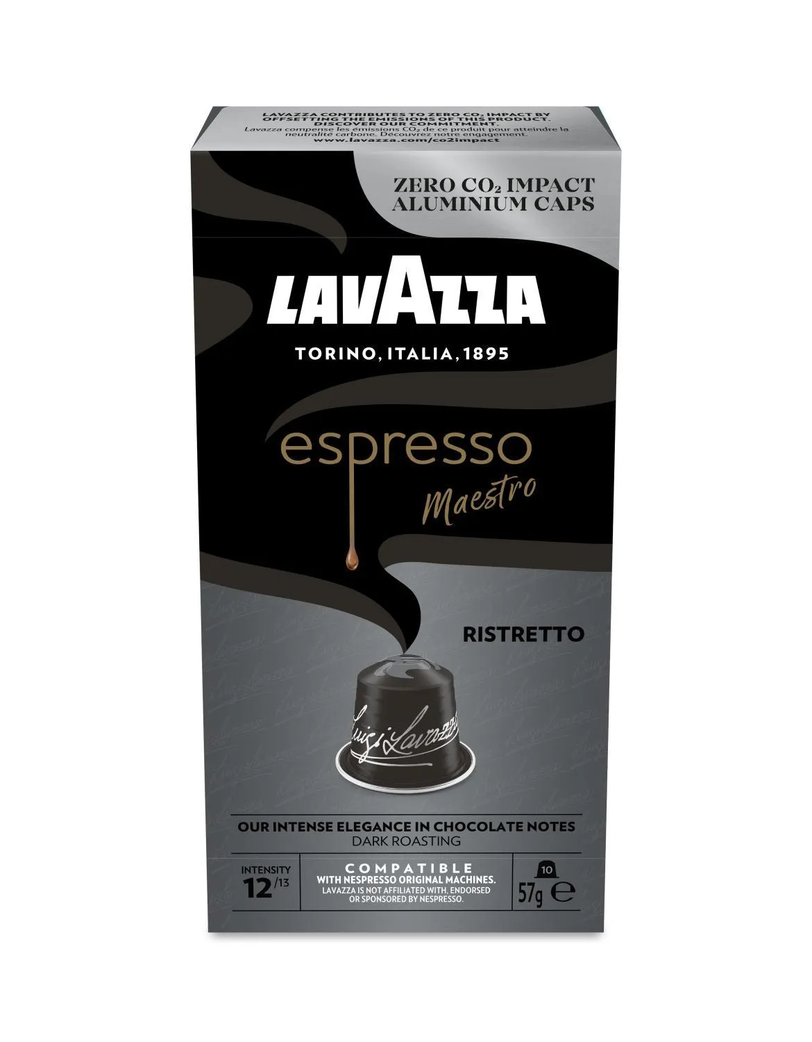 Nespresso Compatible Lavazza Maestro Ristretto 30 Coffee Capsules