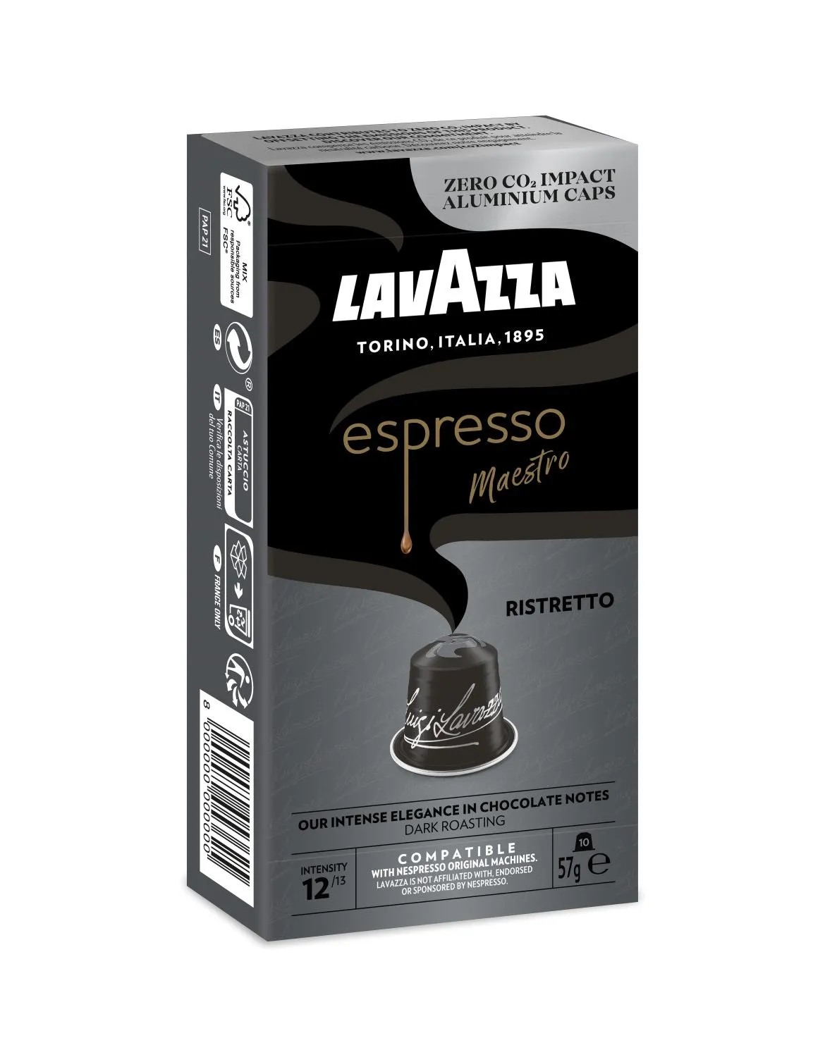 Nespresso Compatible Lavazza Maestro Ristretto 30 Coffee Capsules