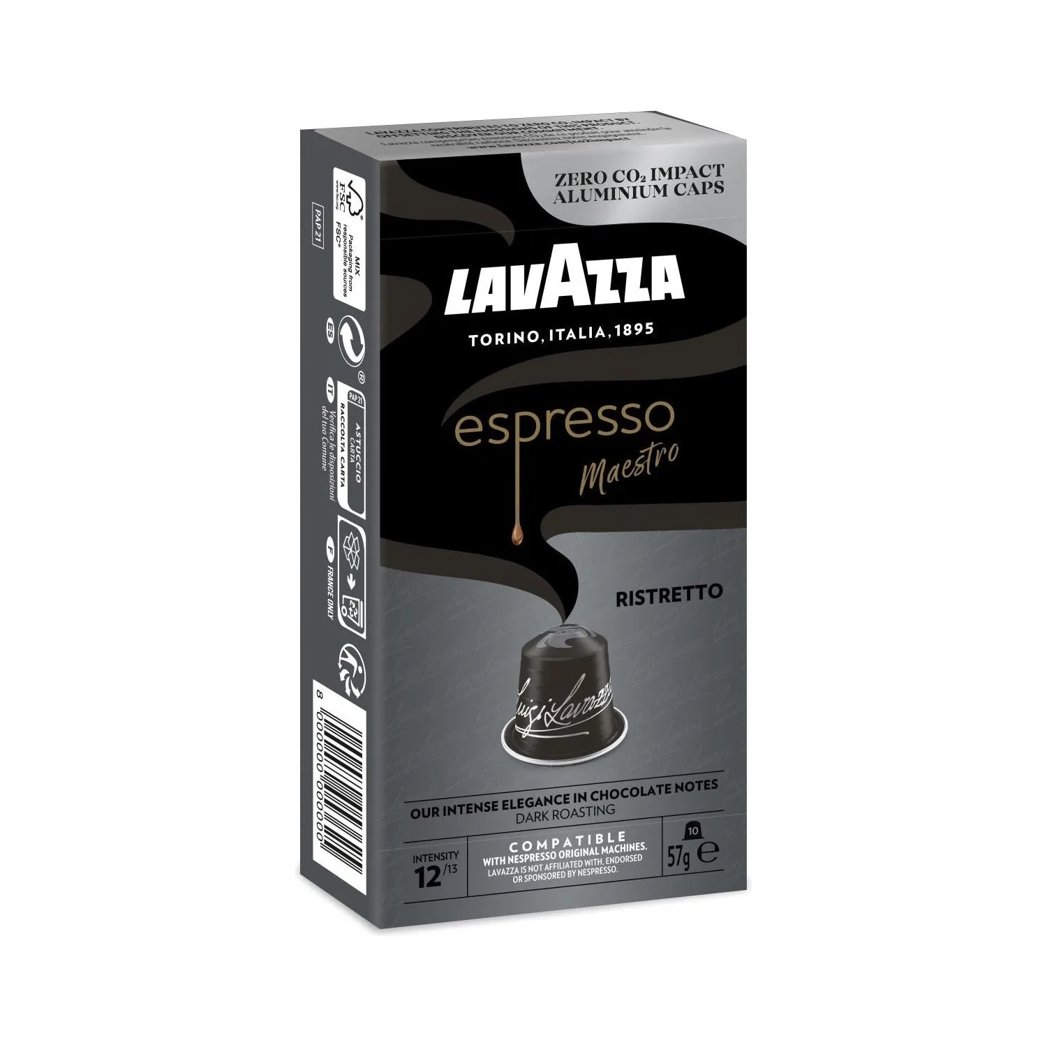 Nespresso Compatible Lavazza Maestro Ristretto 40 Coffee Capsules