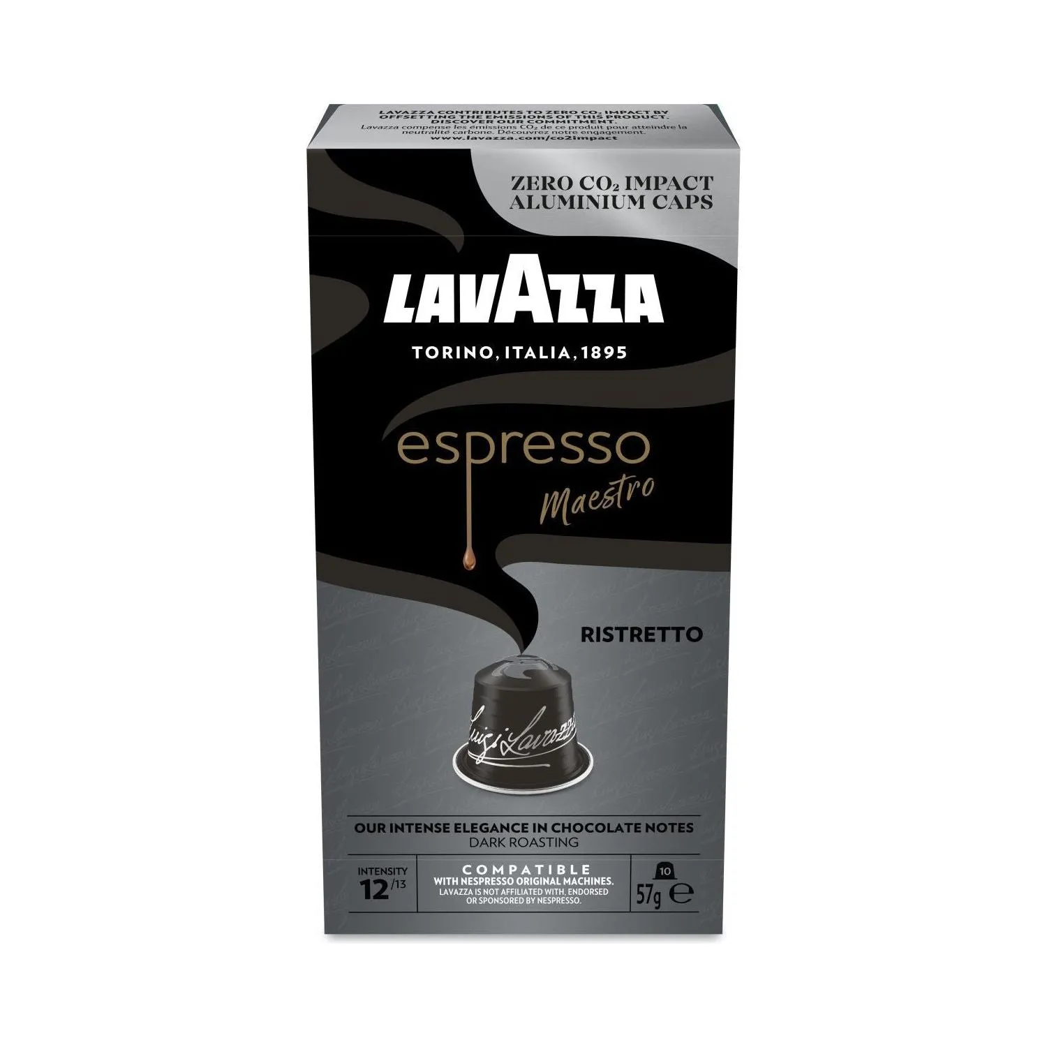 Nespresso Compatible Lavazza Maestro Ristretto 40 Coffee Capsules