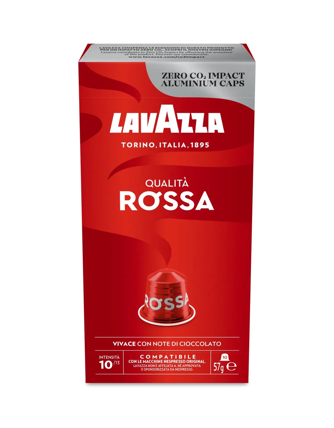 Nespresso Compatible Lavazza Qualita Rossa 40 Coffee Capsules