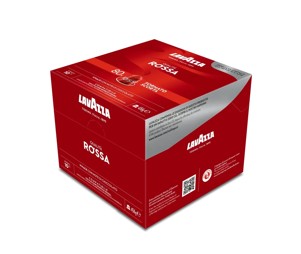 Nespresso Compatible Lavazza Qualita Rossa 80 Coffee Capsules