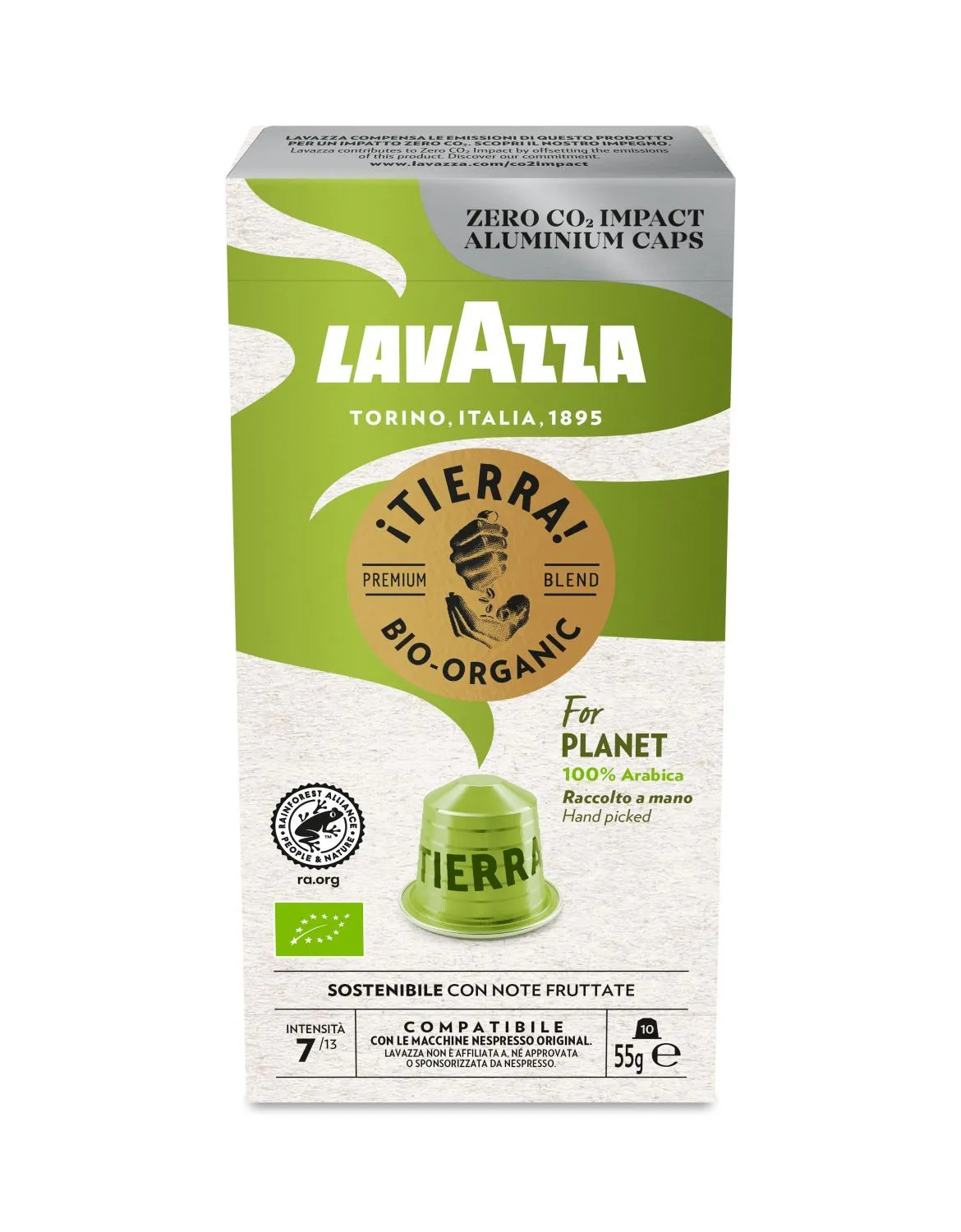 Nespresso Compatible Lavazza Tierra 10 Coffee Capsules