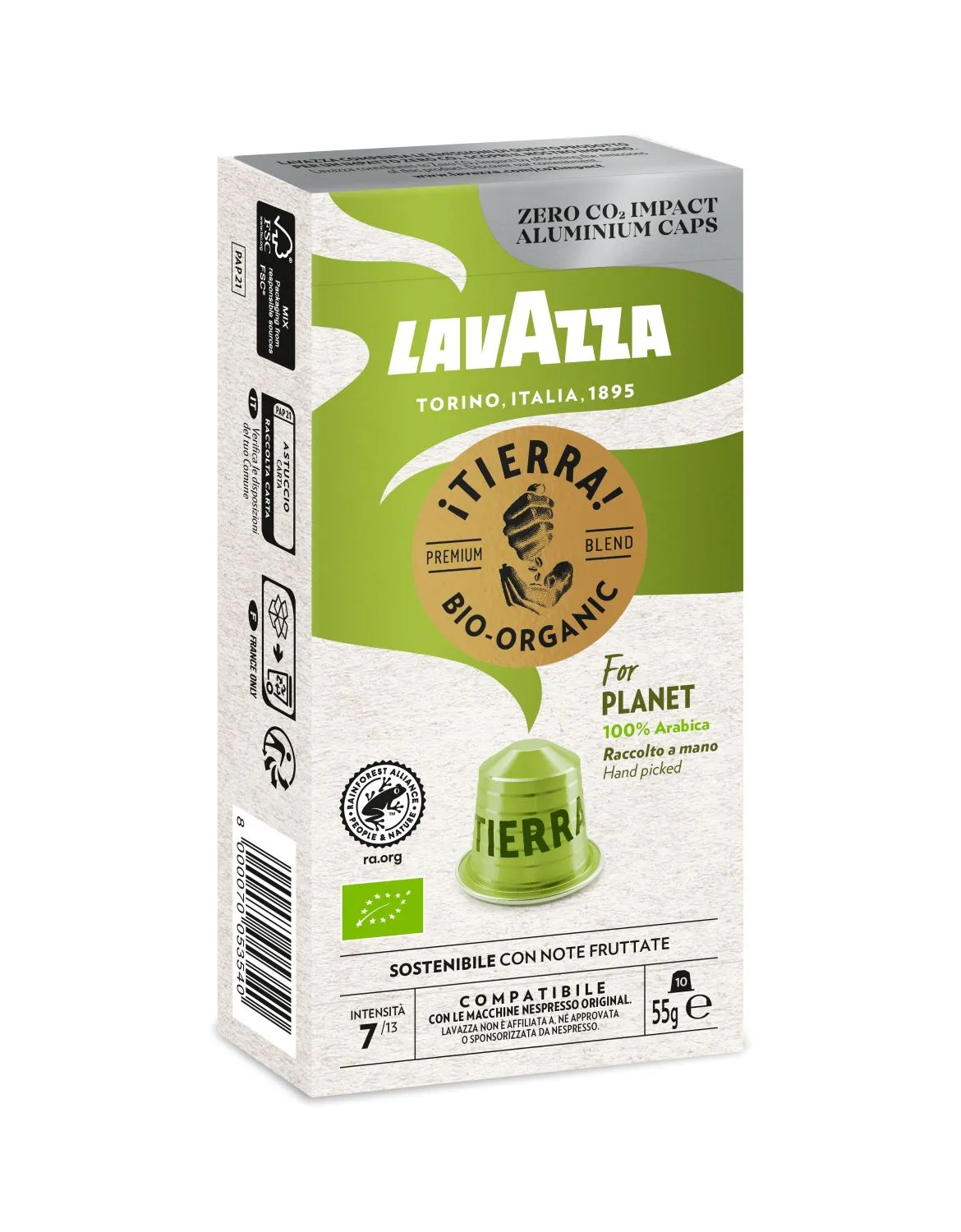 Nespresso Compatible Lavazza Tierra 10 Coffee Capsules