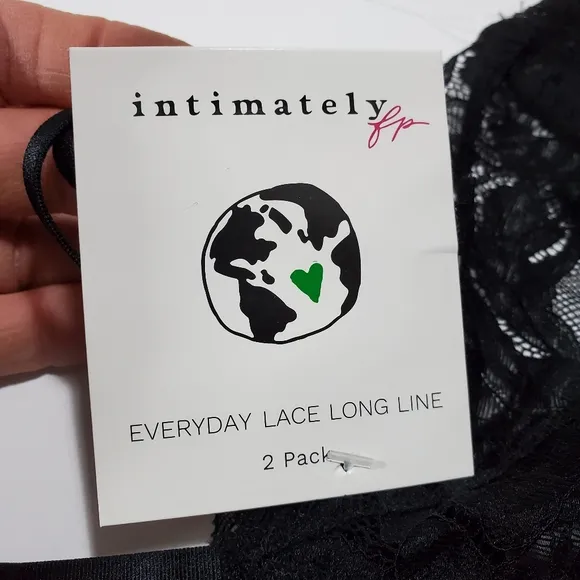 NEW 2-pack Free People Everyday Lace Longline Bralette MSRP $60 *FP004