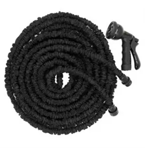 New 50 Feet BLACK Magic Flexible Expandable Garden Water Hose Pipe Spray Nozzle HQ