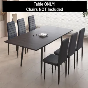 New in box! Anchor Home Neira Expandable Dining Table Black (TABLE ONLY) Has couple minor scuffs from transport underside of table not noticeable when set up, small scuff on edge of leaf extension Retails $239