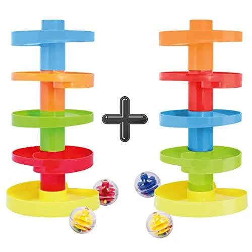 New in box! WEofferwhatYOUwant Educational Ball Drop Toy for Kids - Spinning Swirl Ball Ramp 2 Sets Activity Toy for Toddlers and Babies Safe for 9 Months and up. Retails $120 
