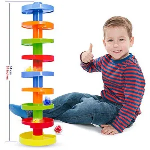 New in box! WEofferwhatYOUwant Educational Ball Drop Toy for Kids - Spinning Swirl Ball Ramp 2 Sets Activity Toy for Toddlers and Babies Safe for 9 Months and up. Retails $120 