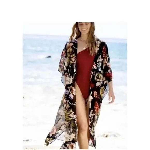 NEW Walter Baker “Tulum” One Size Kimono Duster Robe Midi Cover Up  Caftan