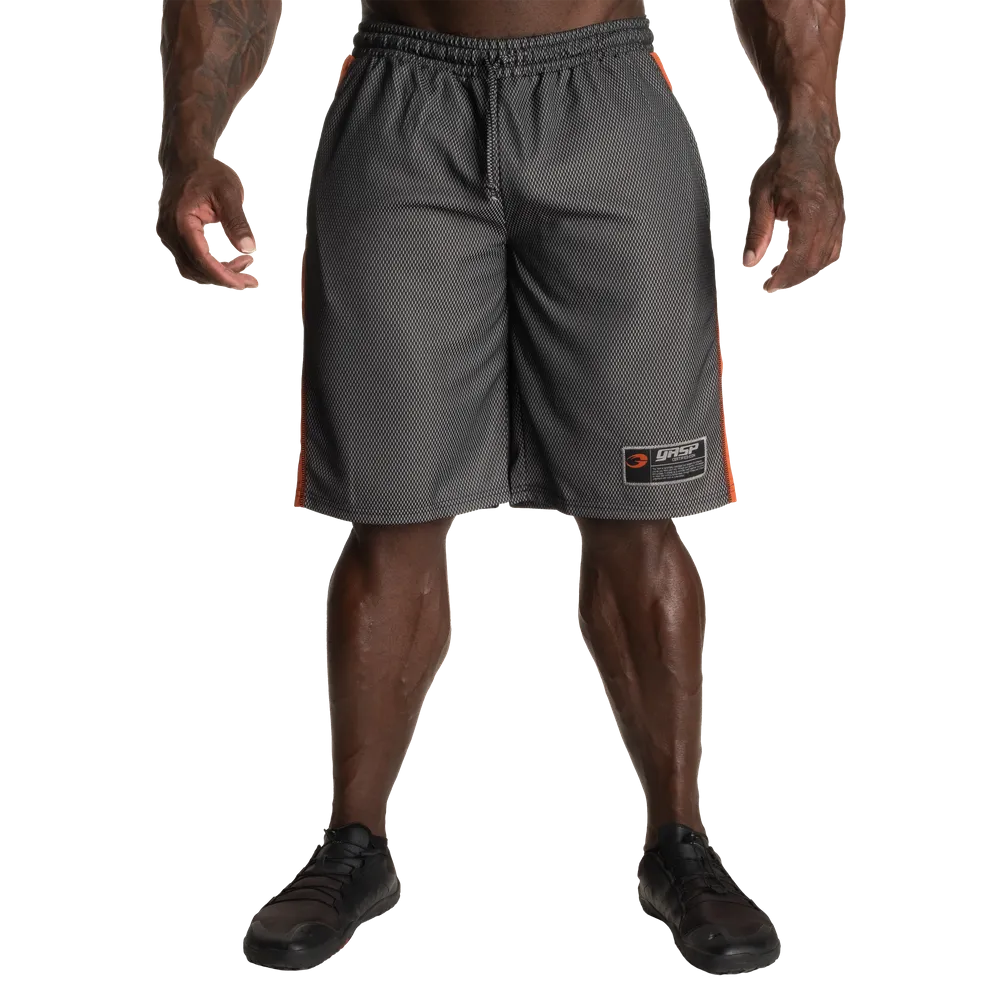 No1 mesh shorts, Black/Flame