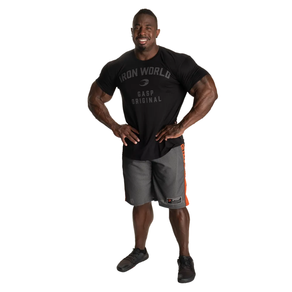 No1 mesh shorts, Black/Flame