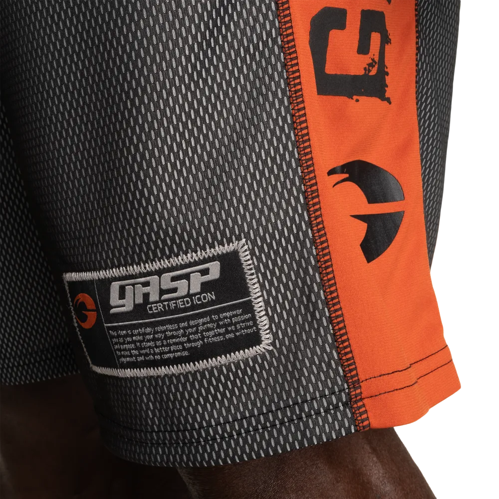 No1 mesh shorts, Black/Flame