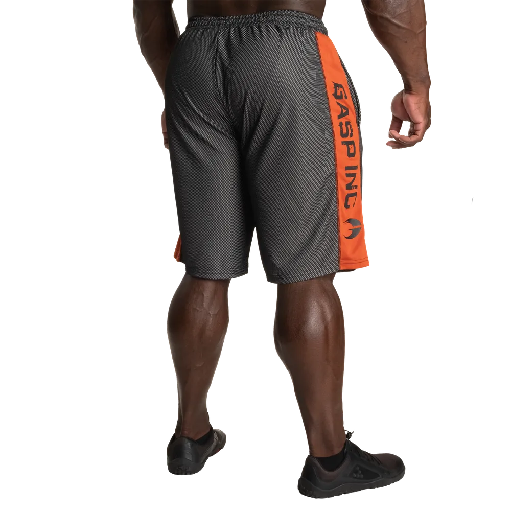 No1 mesh shorts, Black/Flame