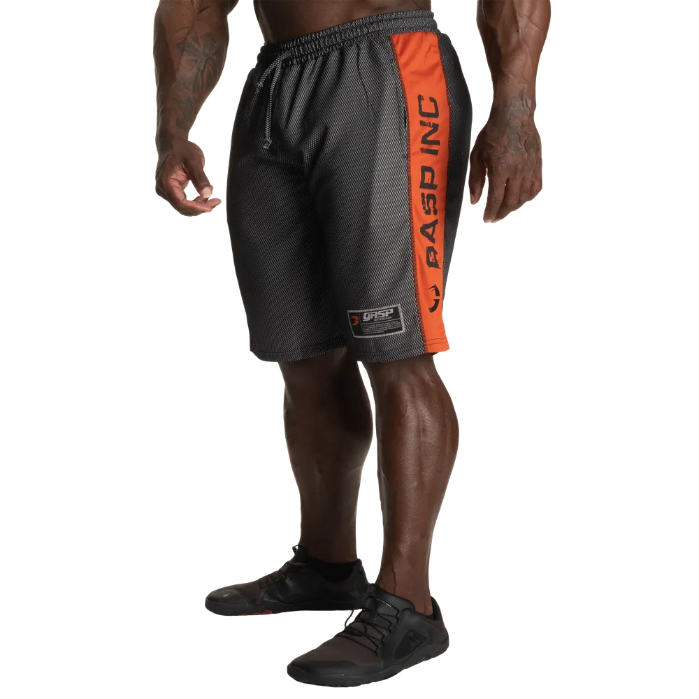 No1 mesh shorts, Black/Flame