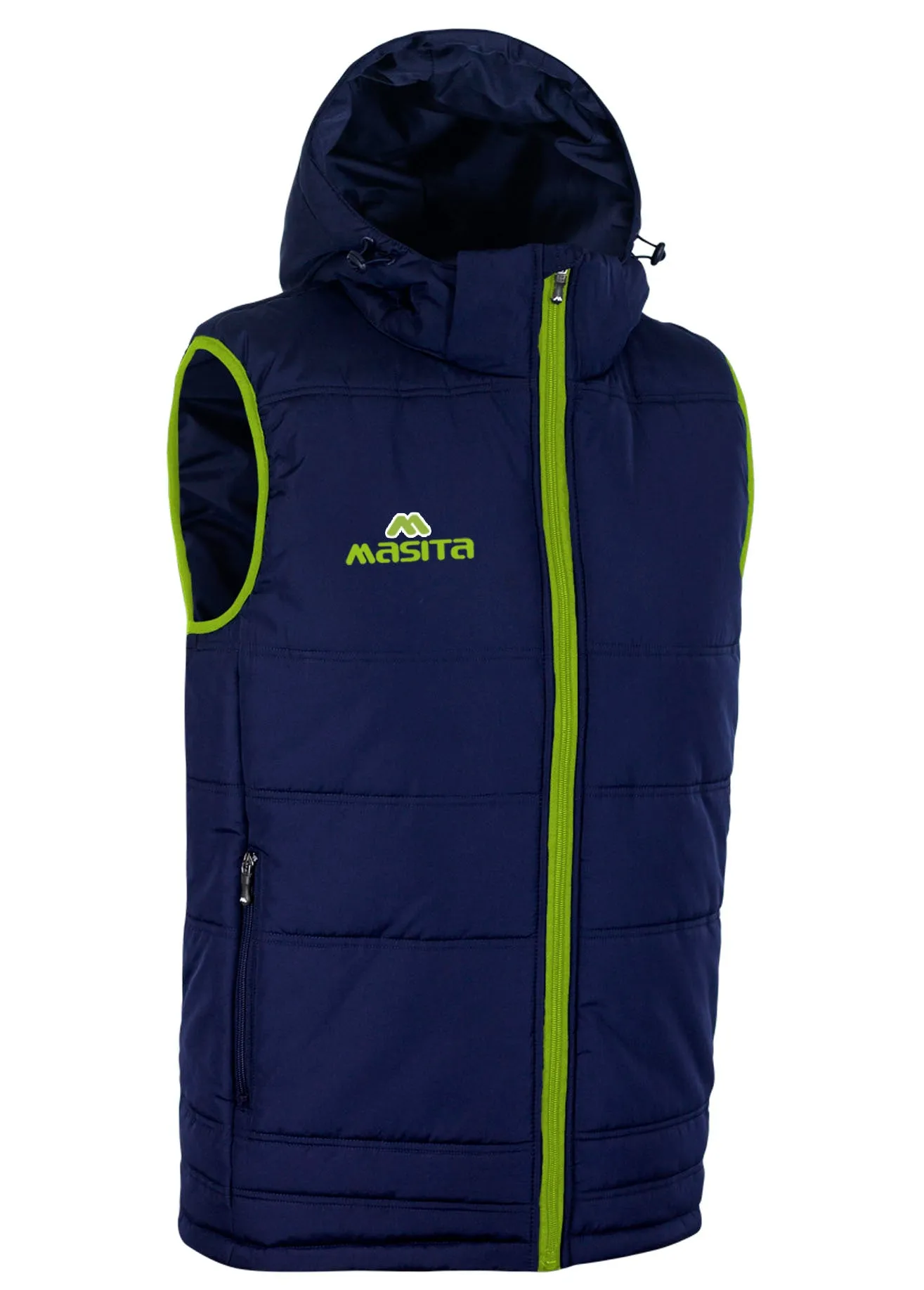 Nova Sleeveless Gilet Navy/Green Neon Kids