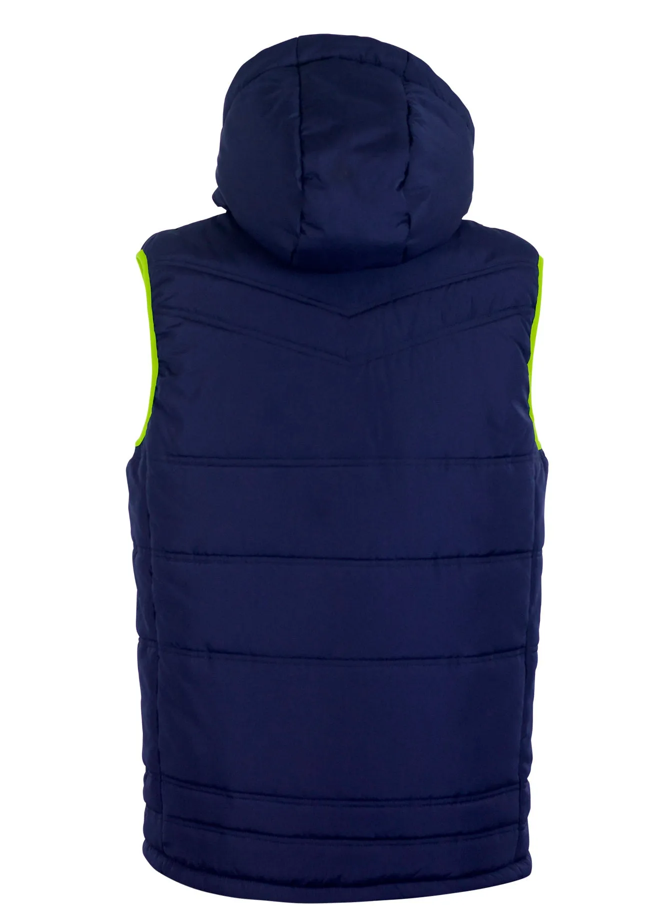 Nova Sleeveless Gilet Navy/Green Neon Kids