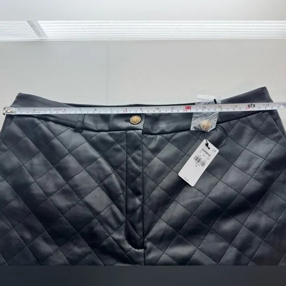 NWT Express Faux Leather Quilted Shorts