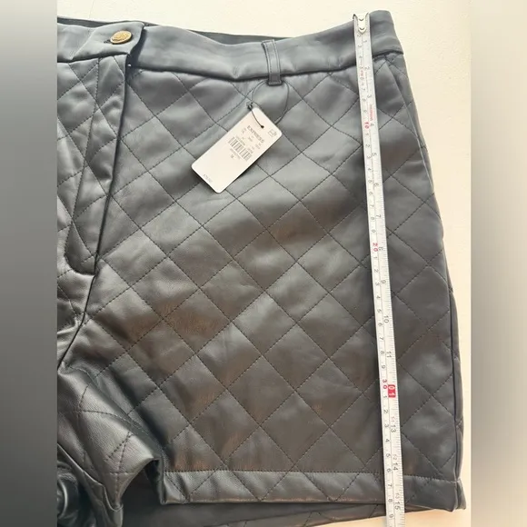 NWT Express Faux Leather Quilted Shorts