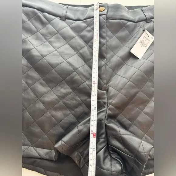 NWT Express Faux Leather Quilted Shorts