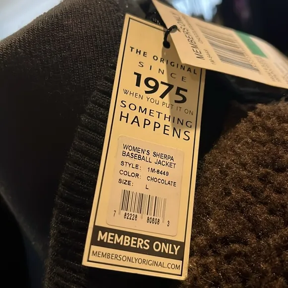 NWT Members Only  women’s Sherpa baseball jacket