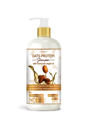 Oats Protein Organic Shampoo (300ml) With Moroccan Argan Oil For Split Ends & Frizz Control | Strengthening | Damage Repair | NO SULPHATE NO PARABEN