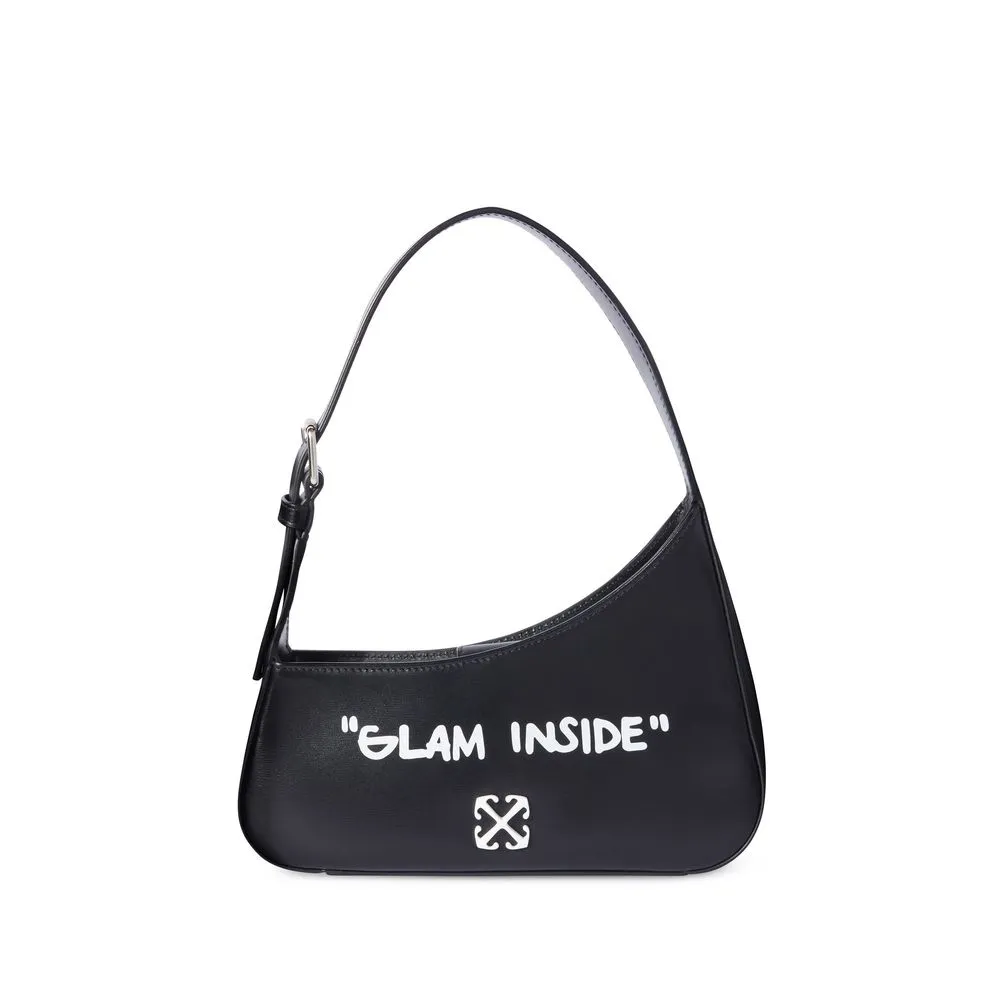 Off-White Black Leather Crossbody Bag