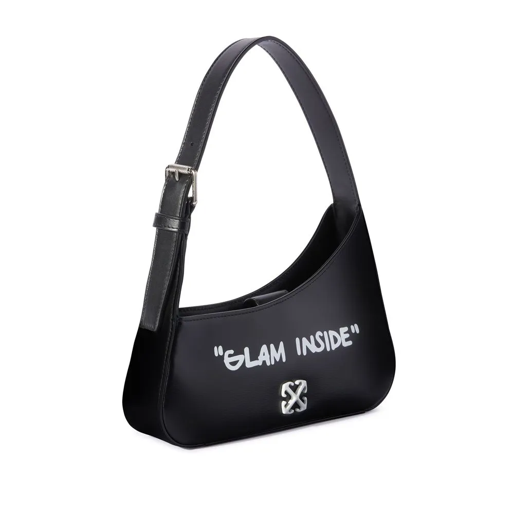 Off-White Black Leather Crossbody Bag