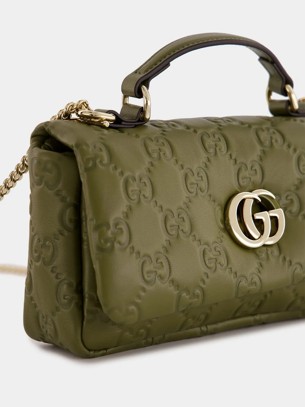 Olive Green GG Milano Mini Top Handle Bag