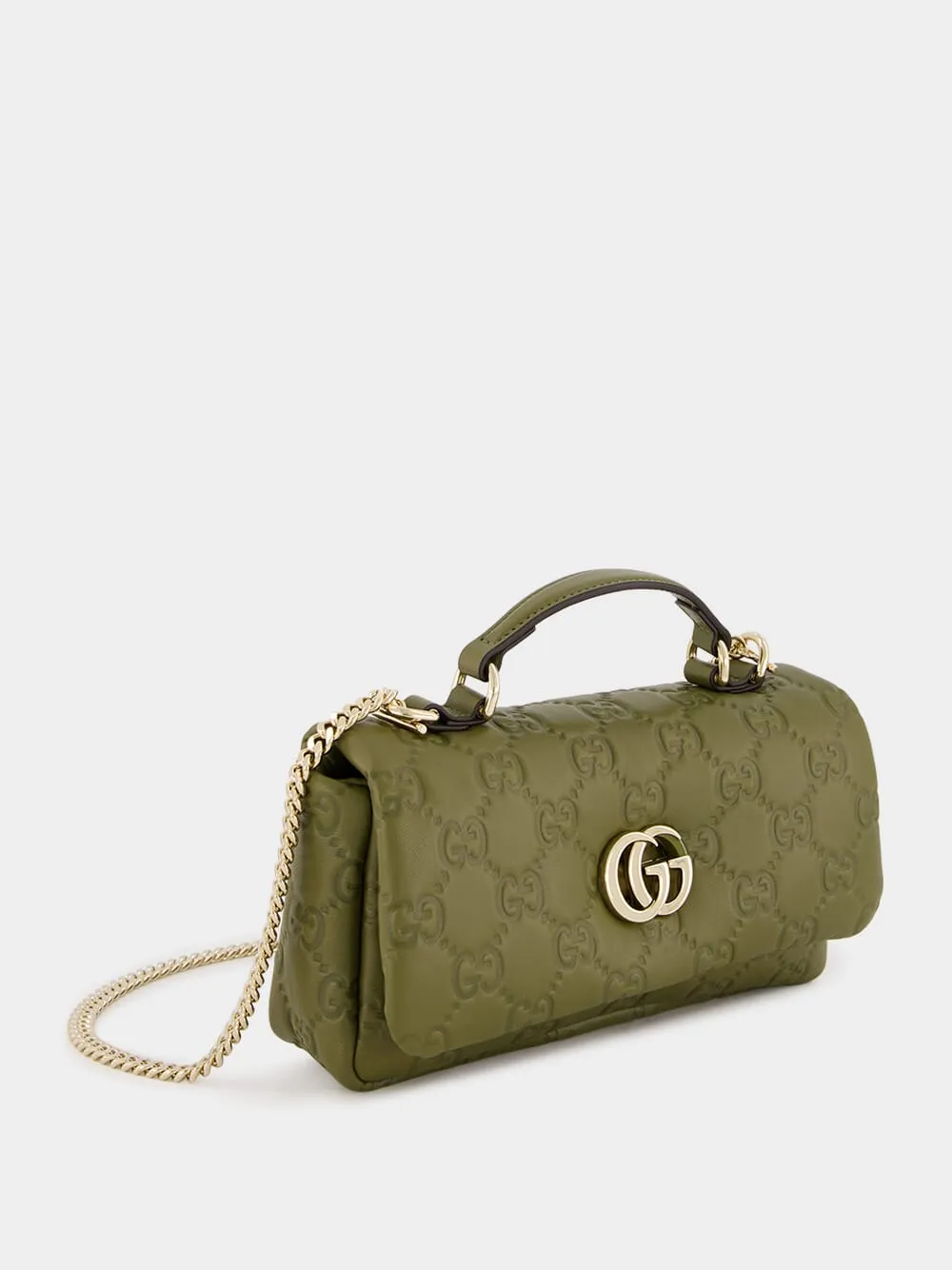 Olive Green GG Milano Mini Top Handle Bag
