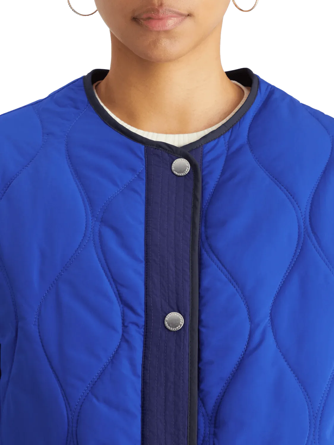Oversized Onion Quilt Liner Jacket | Electric Blue