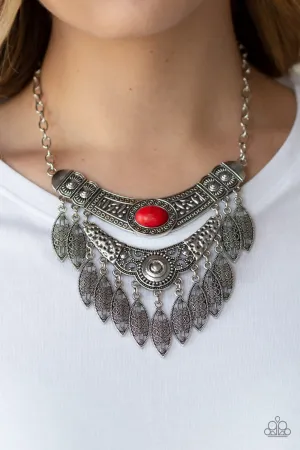 Paparazzi - Island Queen -Red Necklace