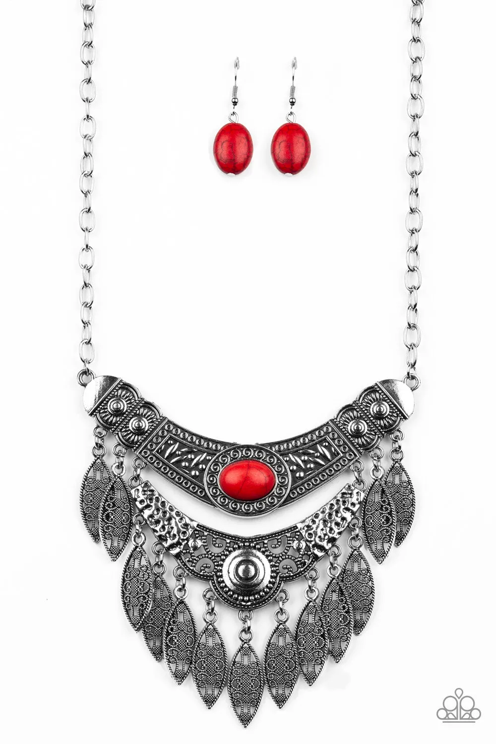 Paparazzi - Island Queen -Red Necklace