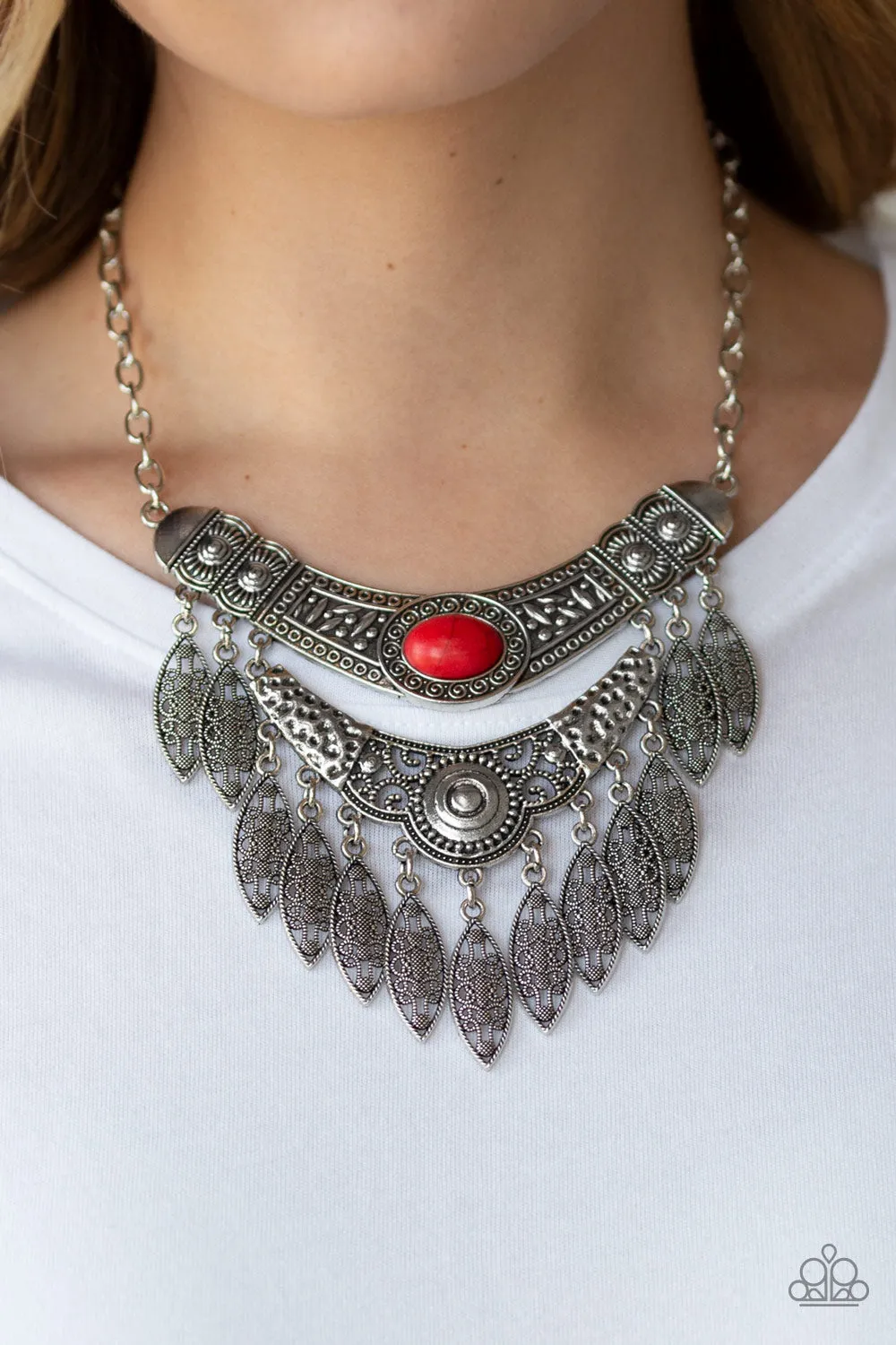 Paparazzi - Island Queen -Red Necklace