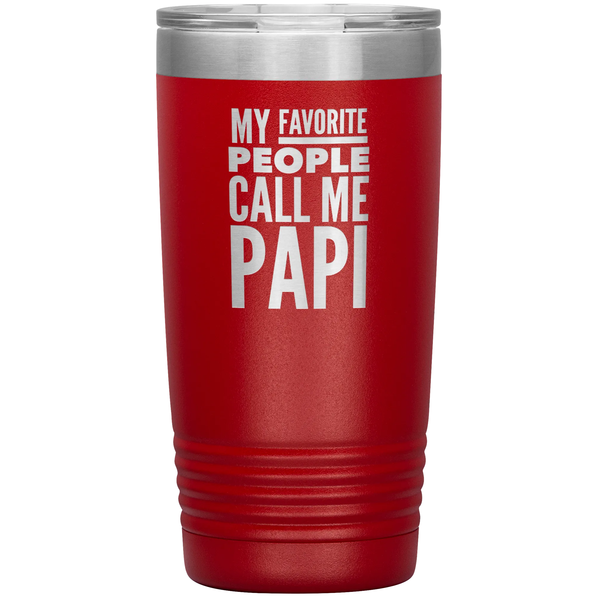 Papi Gifts for Papis My Favorite People Call Me Papi Tumbler Metal Father's Day Mug Insulated Hot Cold Travel Cup 30oz BPA Fre
