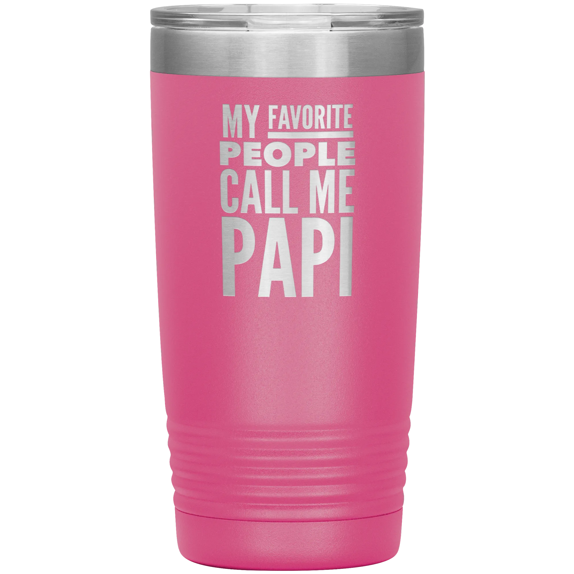 Papi Gifts for Papis My Favorite People Call Me Papi Tumbler Metal Father's Day Mug Insulated Hot Cold Travel Cup 30oz BPA Fre