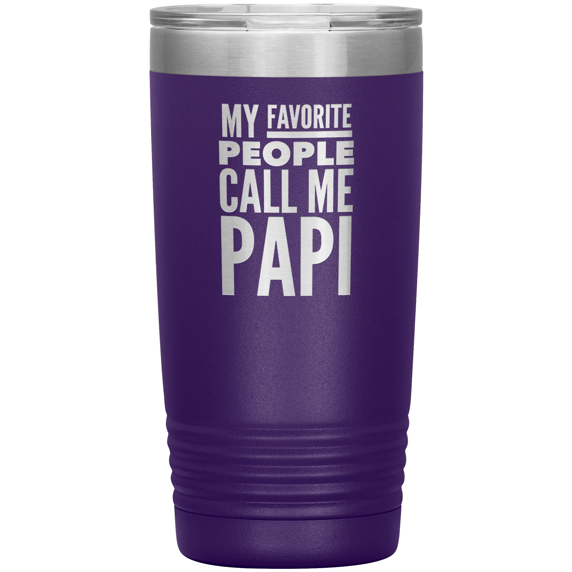 Papi Gifts for Papis My Favorite People Call Me Papi Tumbler Metal Father's Day Mug Insulated Hot Cold Travel Cup 30oz BPA Fre