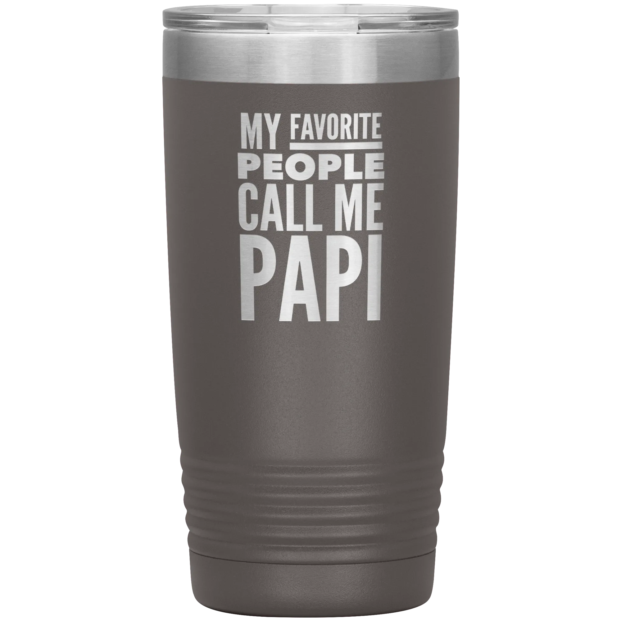 Papi Gifts for Papis My Favorite People Call Me Papi Tumbler Metal Father's Day Mug Insulated Hot Cold Travel Cup 30oz BPA Fre