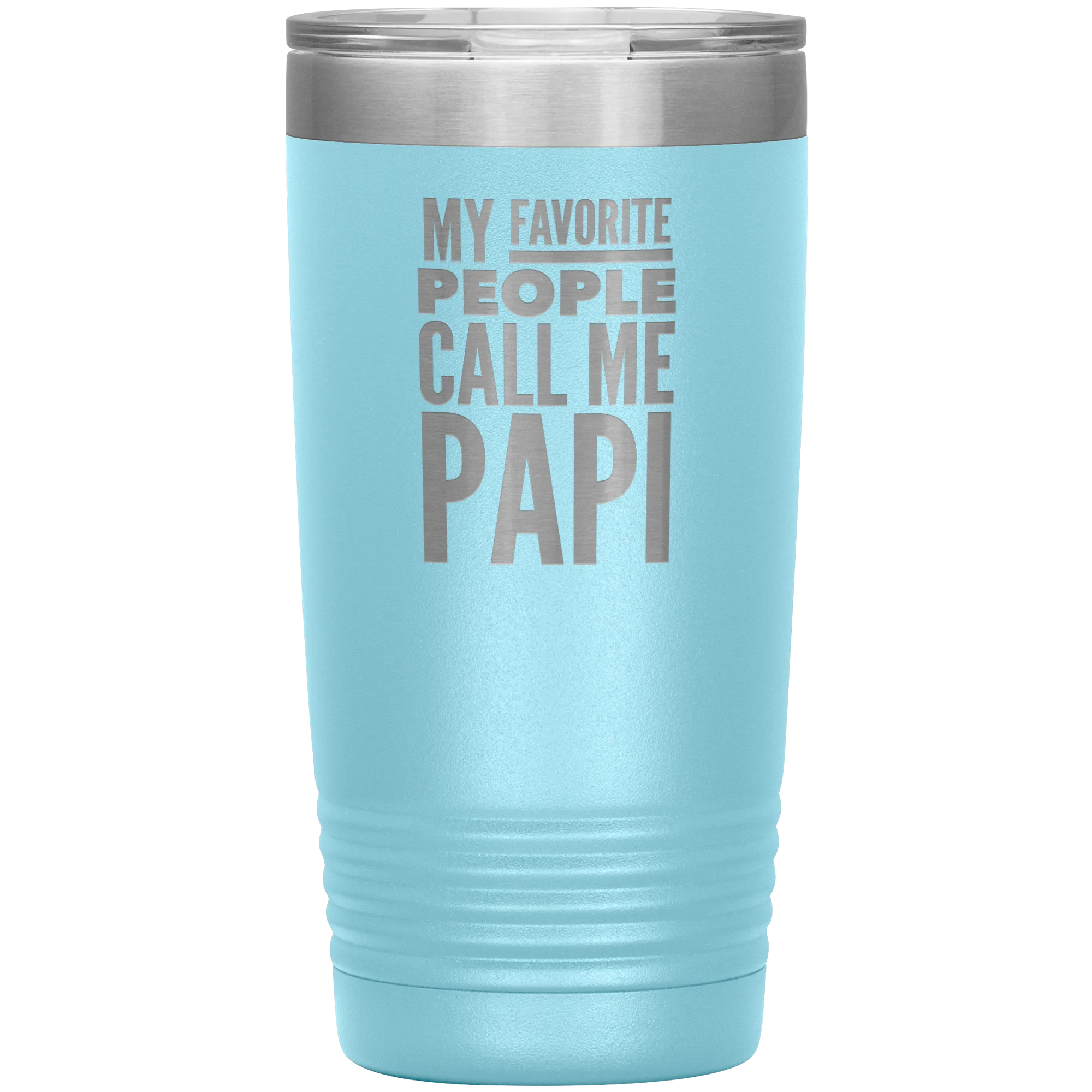 Papi Gifts for Papis My Favorite People Call Me Papi Tumbler Metal Father's Day Mug Insulated Hot Cold Travel Cup 30oz BPA Fre