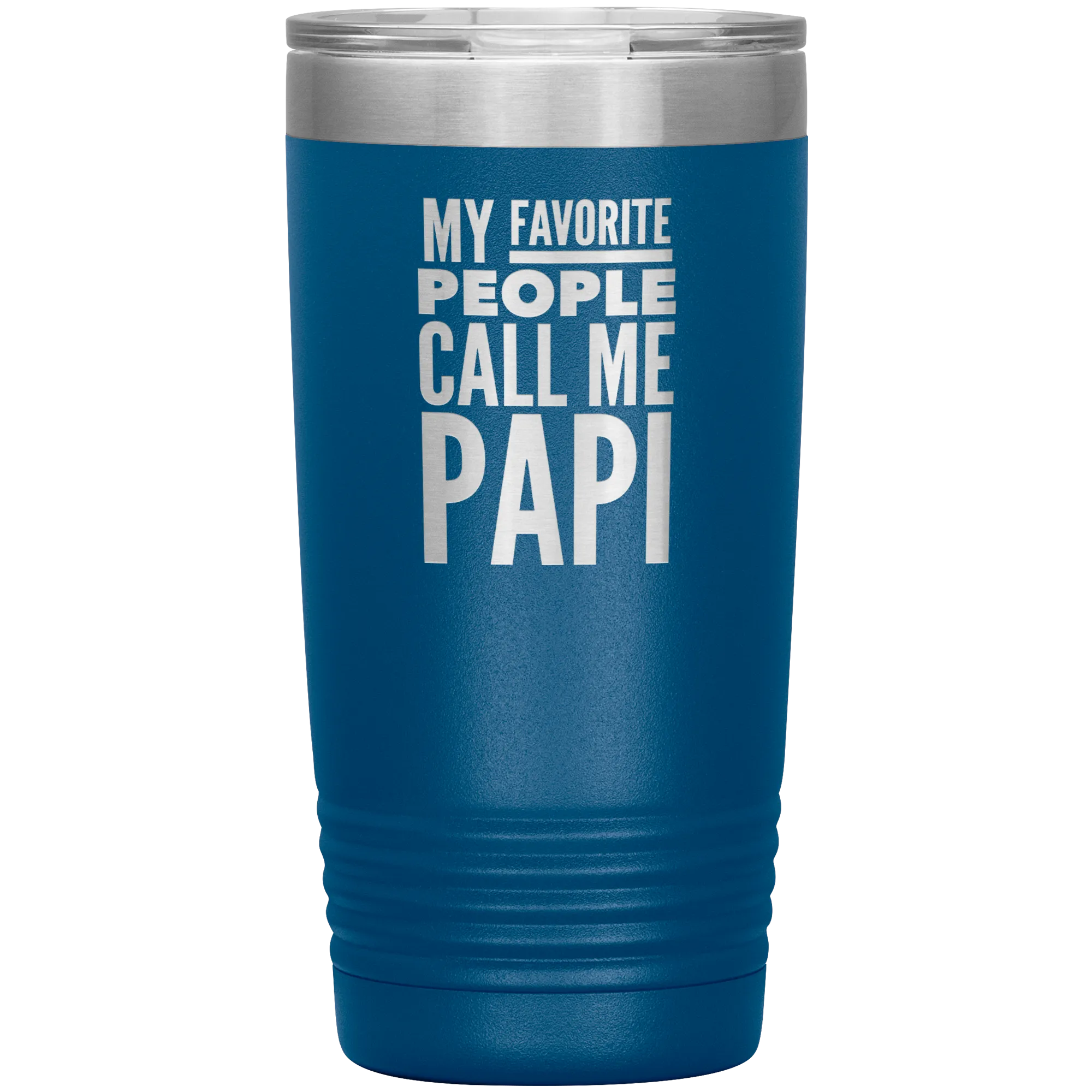 Papi Gifts for Papis My Favorite People Call Me Papi Tumbler Metal Father's Day Mug Insulated Hot Cold Travel Cup 30oz BPA Fre